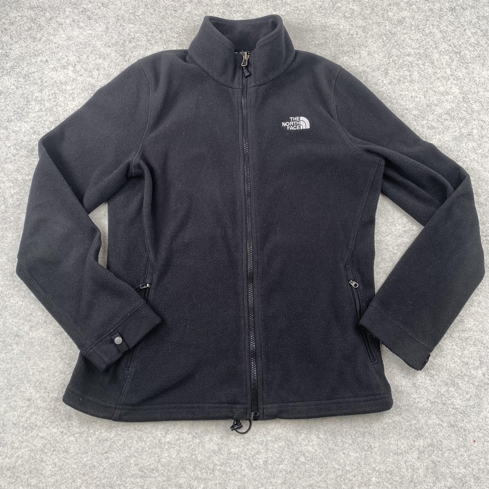 The North Face Jacket Womens Medium Black Fleece Full Zip Outdoor Warm Pockets